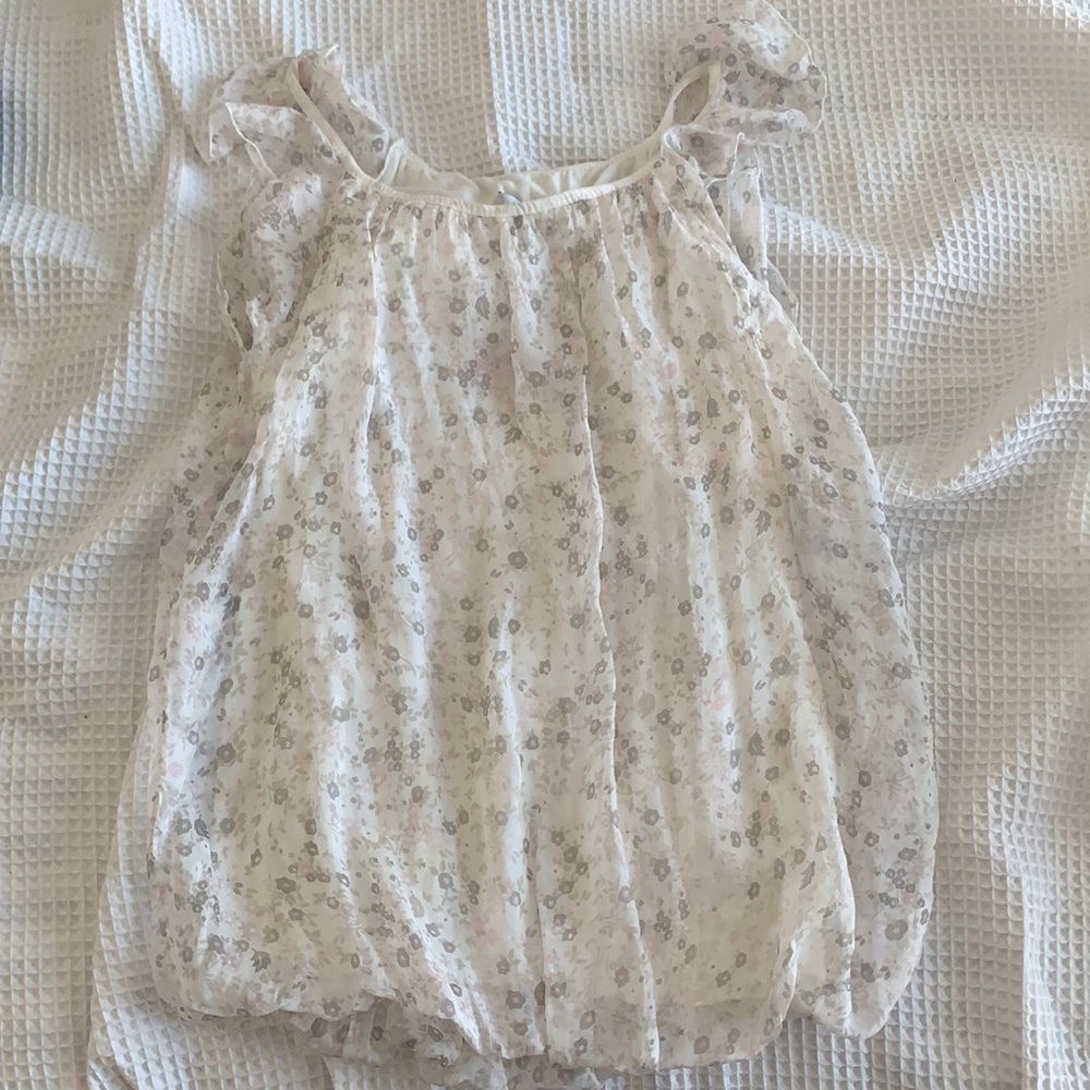 White Floral Blouse